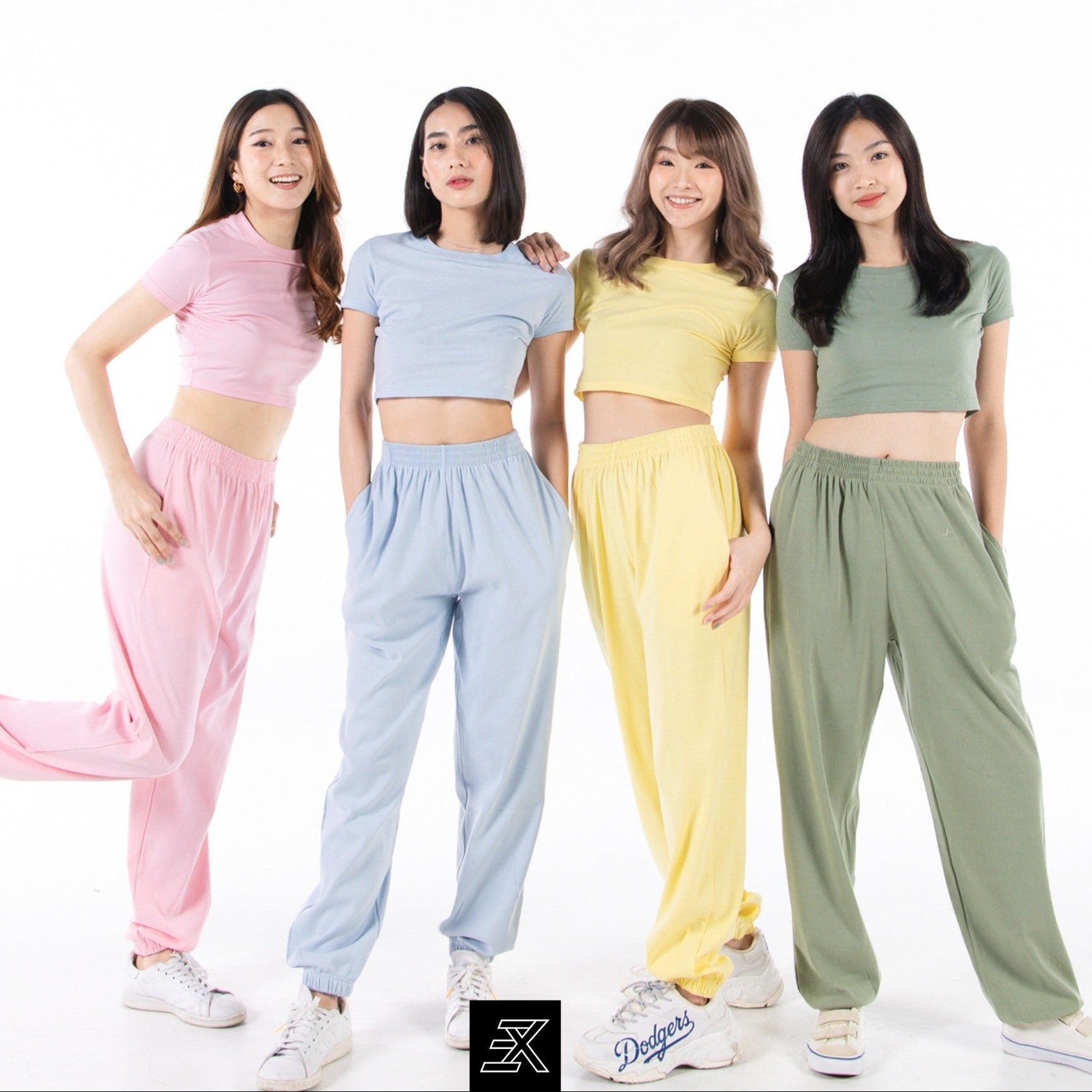Sweatpant กางเกงวอร์ม ขายาว เอิร์ธโทน ผ้า FrenchTerry สาวมีสะโพกใส่ได้ ขาปล่อย Earthtone